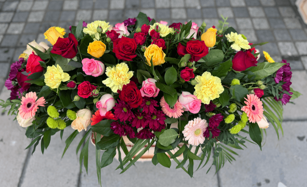 Celebration of Life – Multicolor Floral Tribute