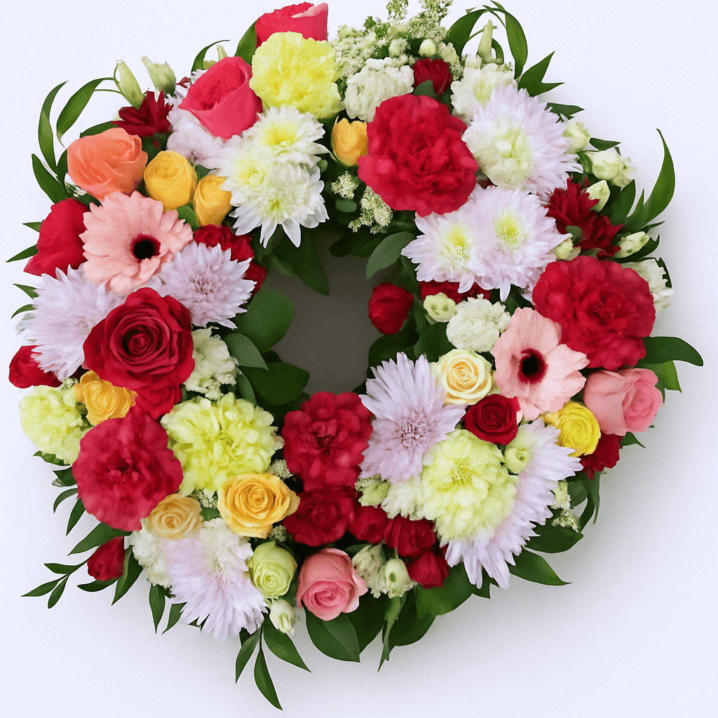 Eternal Bloom – Multicolor Sympathy Wreath