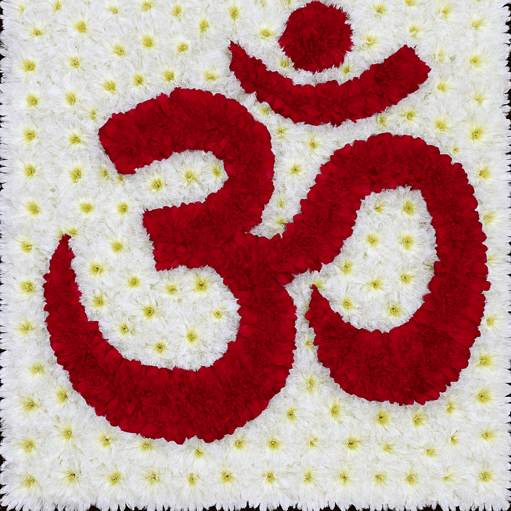 Om Flower Tribute – Spiritual Funeral Arrangement