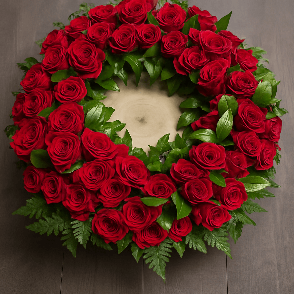 Eternal Love Red Rose Wreath